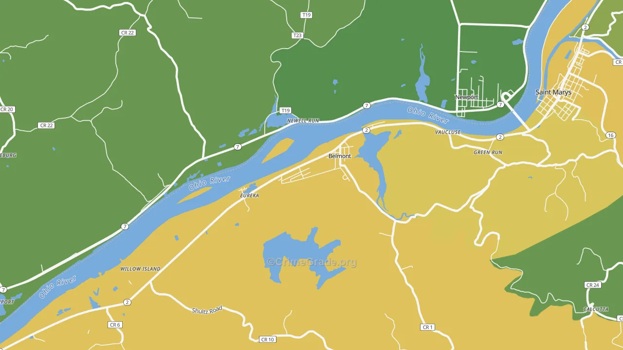 26134, WV Map of Drug-Related Crime Rates