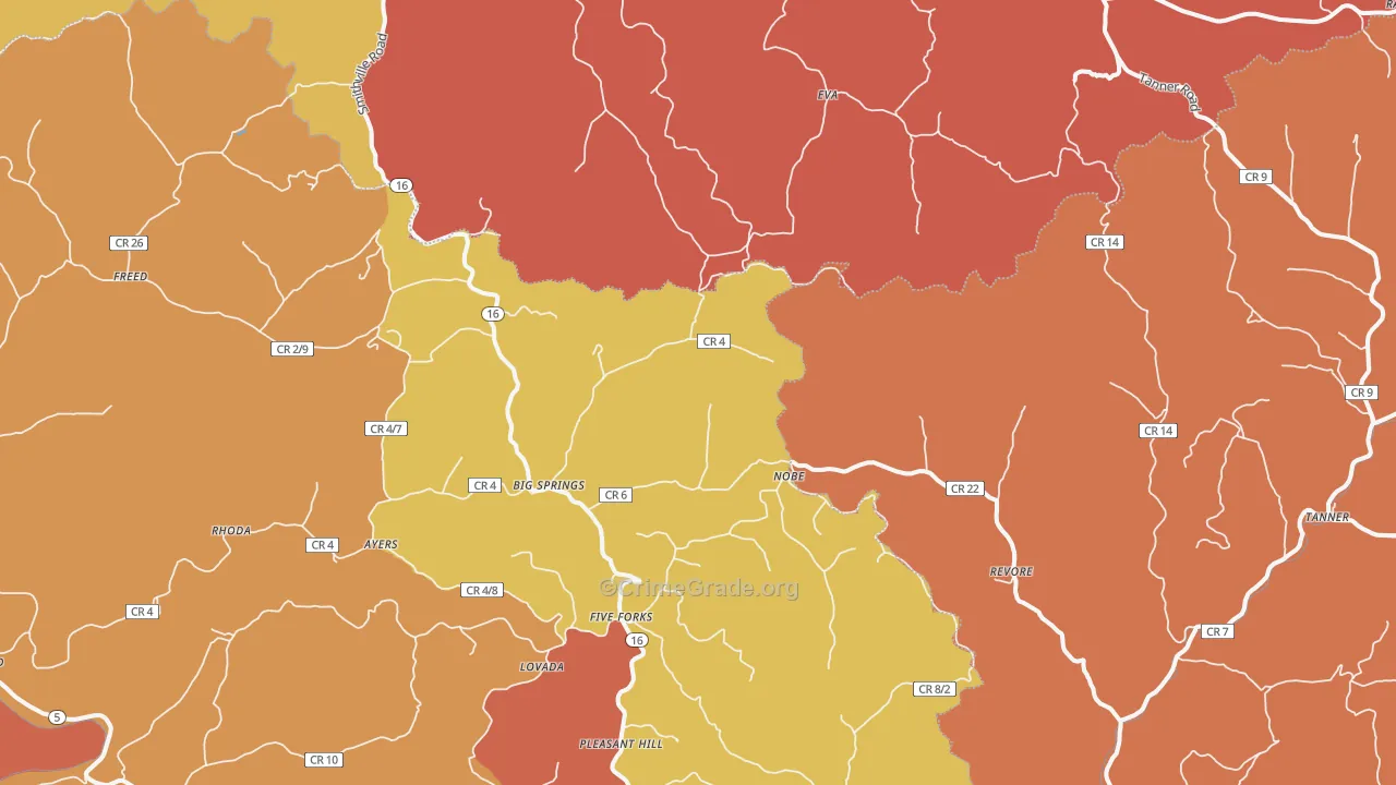 26137, WV Map of Drug-Related Crime Rates