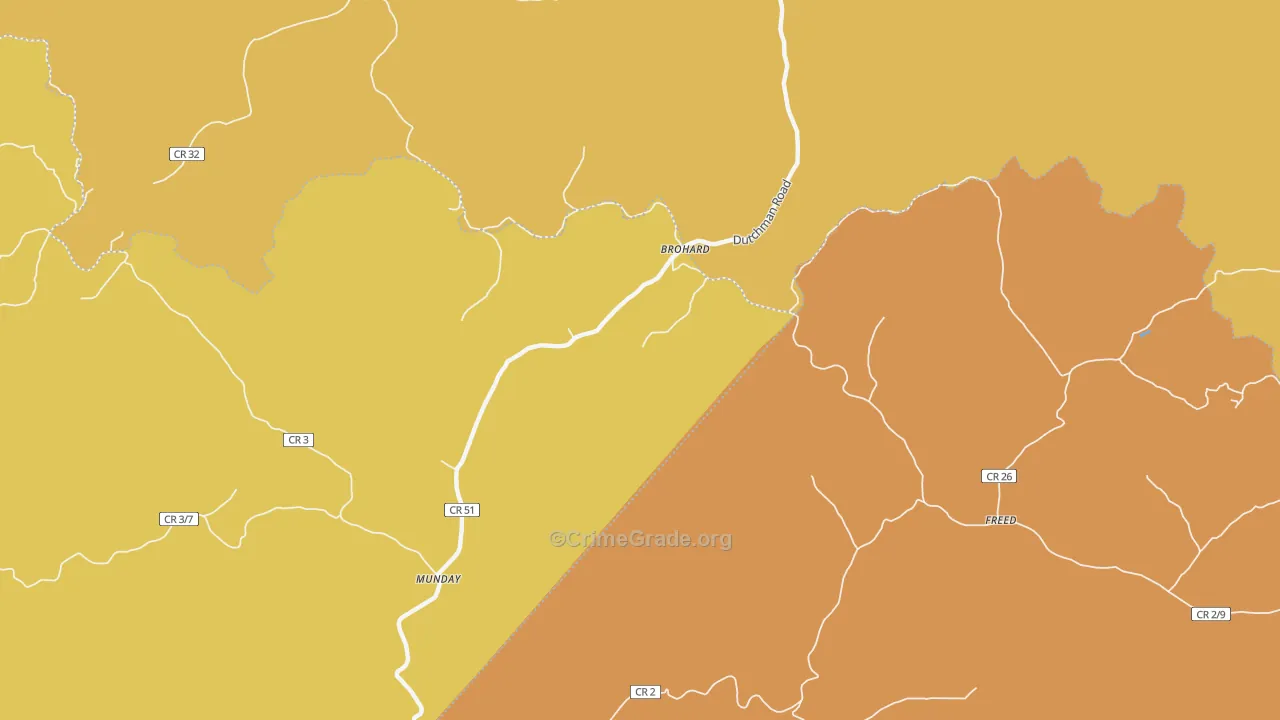26138, WV Map of Drug-Related Crime Rates