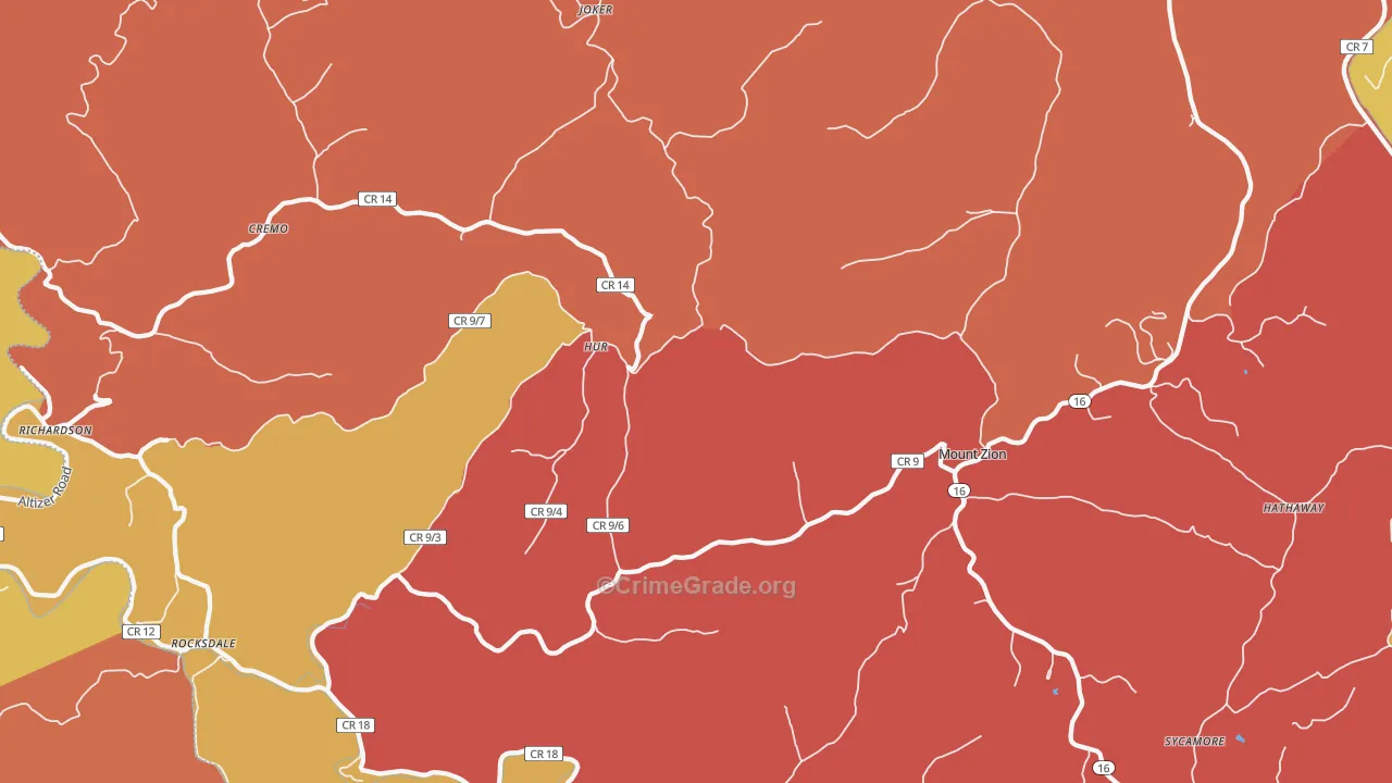 26151, WV Map of Drug-Related Crime Rates