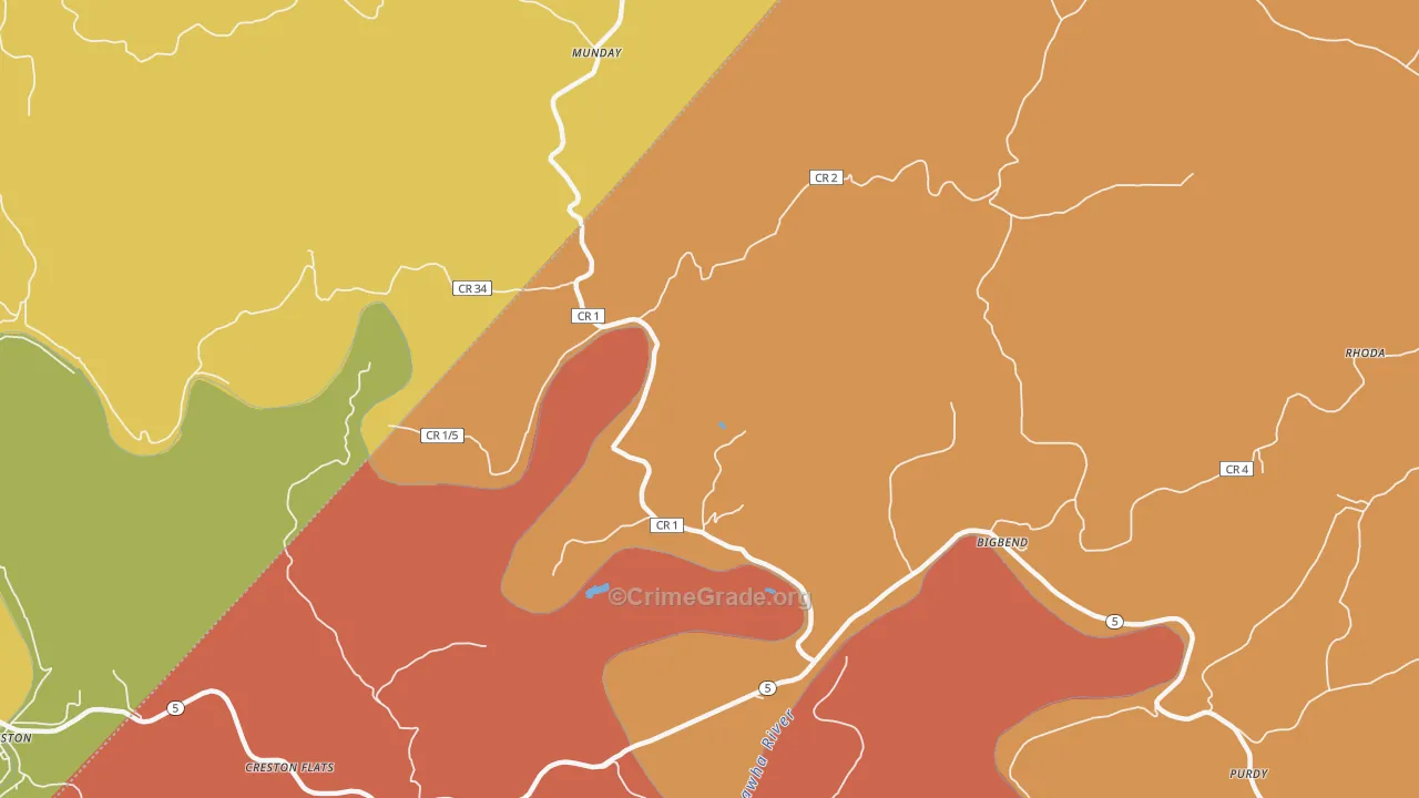 26152, WV Map of Drug-Related Crime Rates