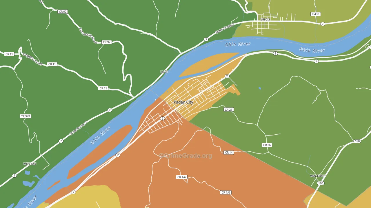 26159, WV Map of Drug-Related Crime Rates