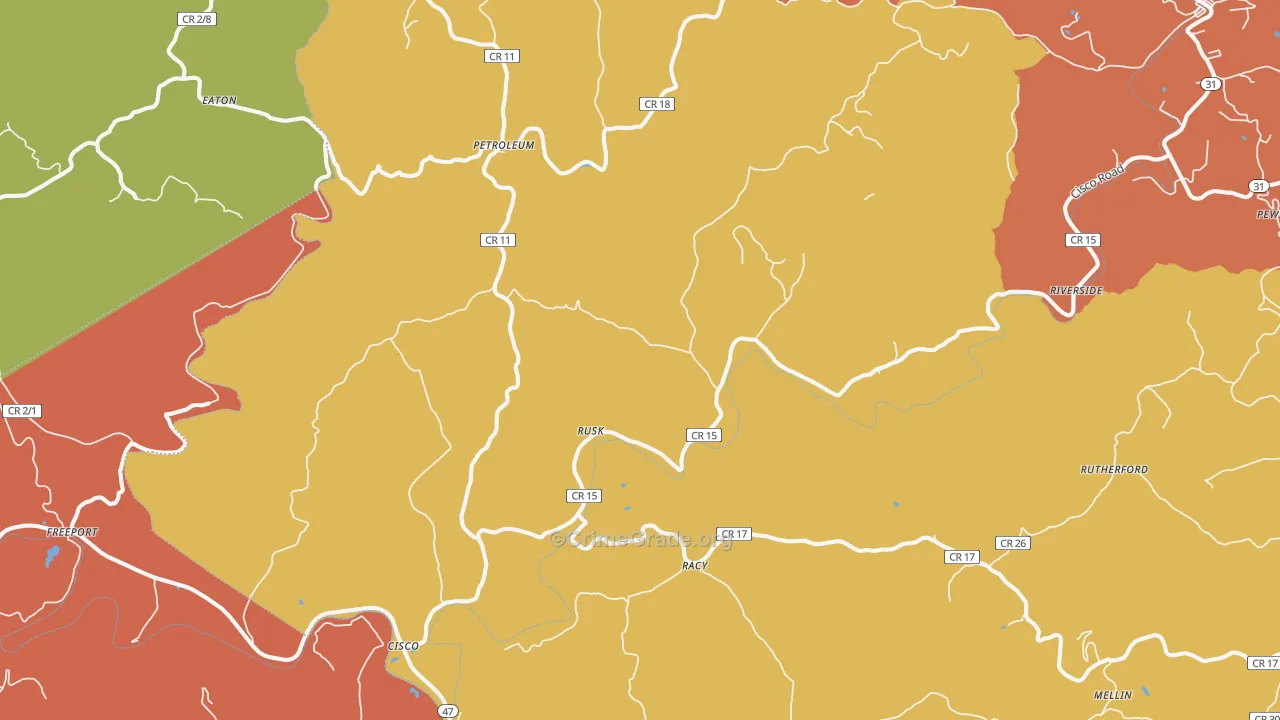 26161, WV Map of Drug-Related Crime Rates