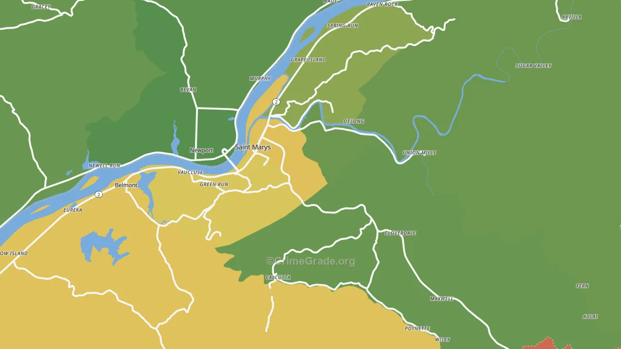 26170, WV Map of Drug-Related Crime Rates