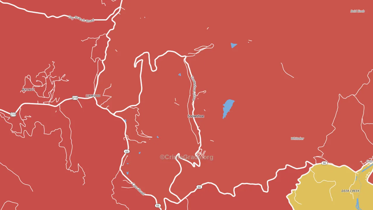 26209, WV Map of Drug-Related Crime Rates