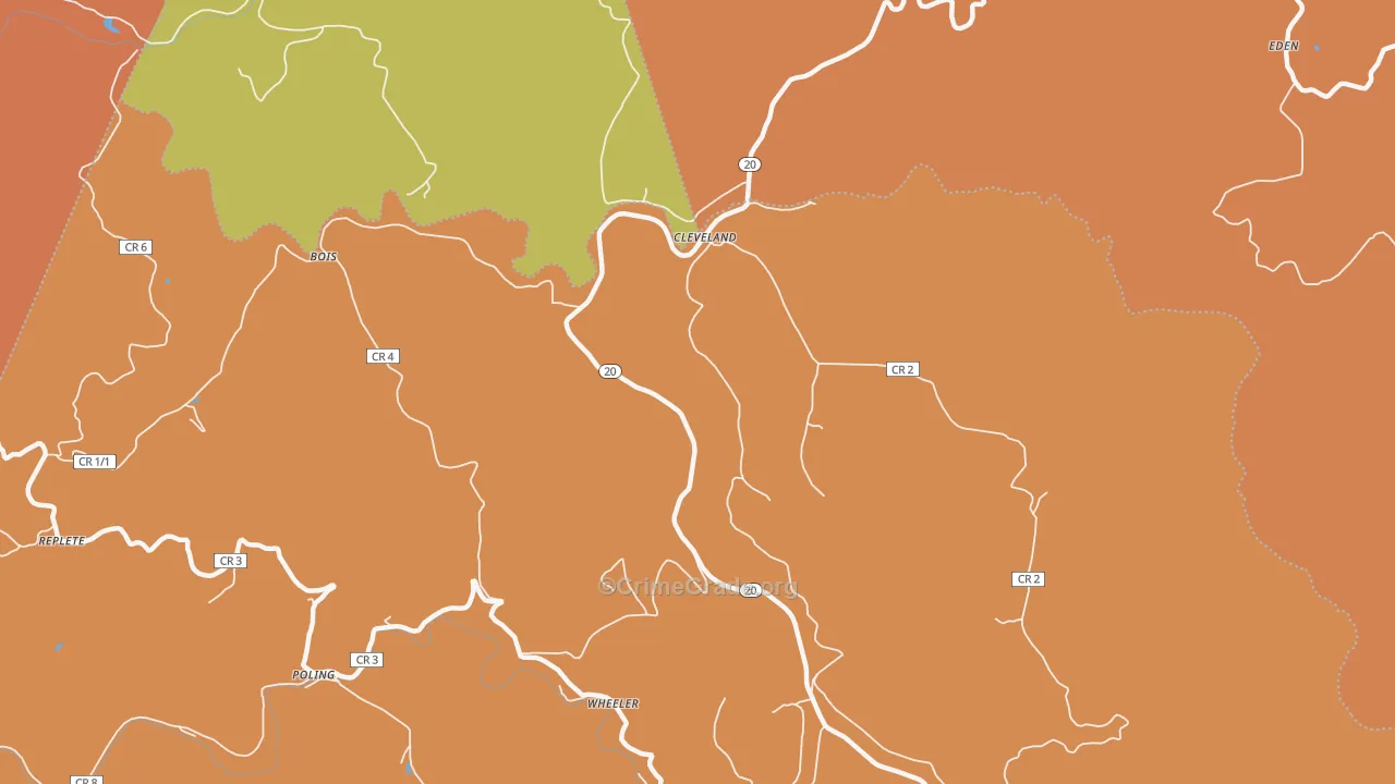 26215, WV Map of Drug-Related Crime Rates
