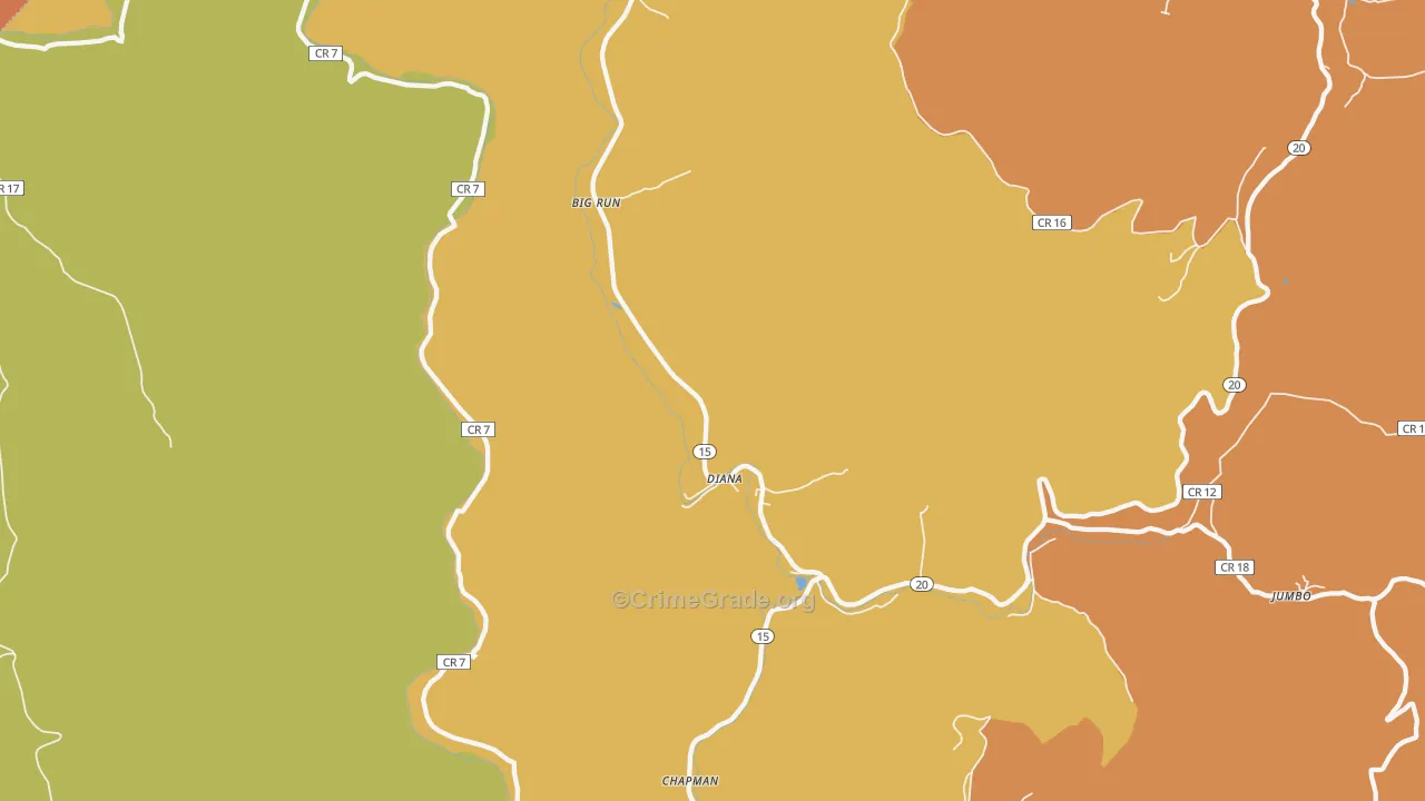 26217, WV Map of Drug-Related Crime Rates
