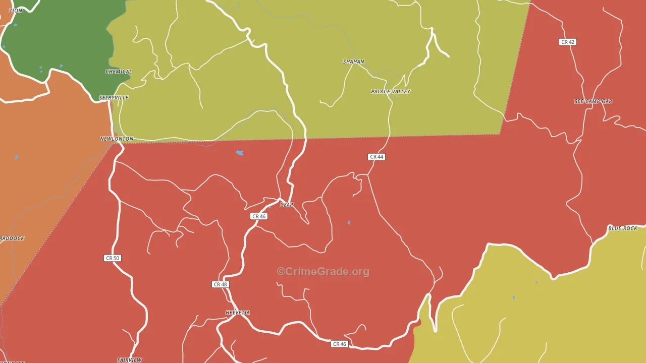26224, WV Map of Drug-Related Crime Rates