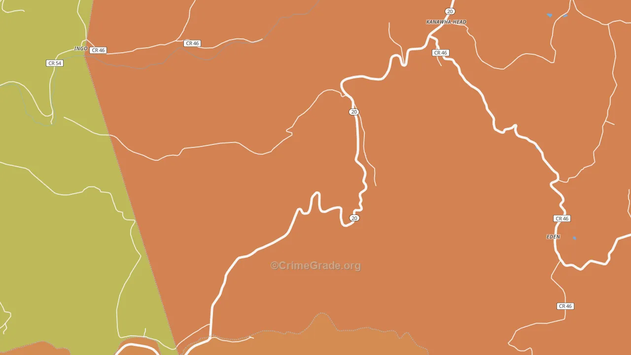26228, WV Map of Drug-Related Crime Rates