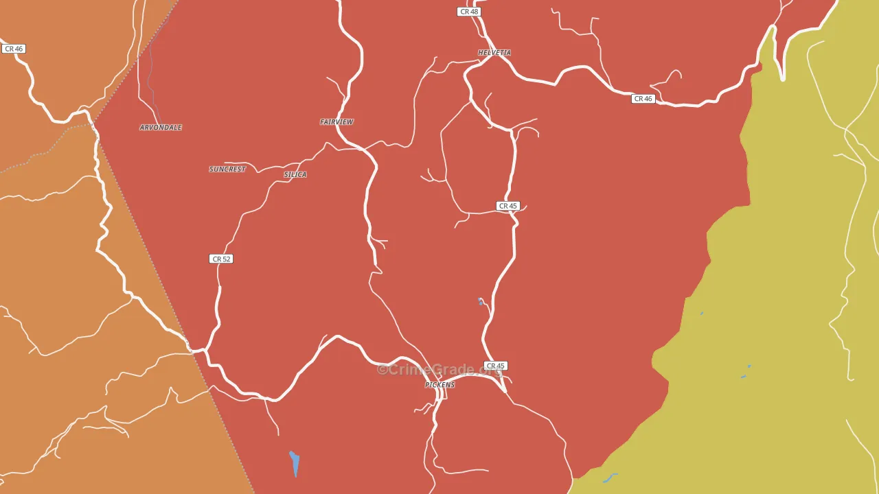 26230, WV Map of Drug-Related Crime Rates