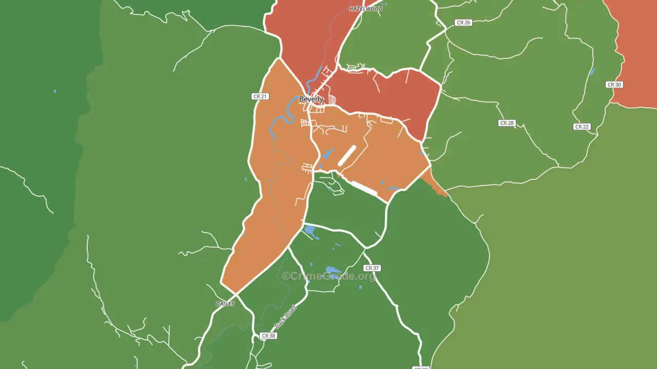 26253, WV Map of Drug-Related Crime Rates