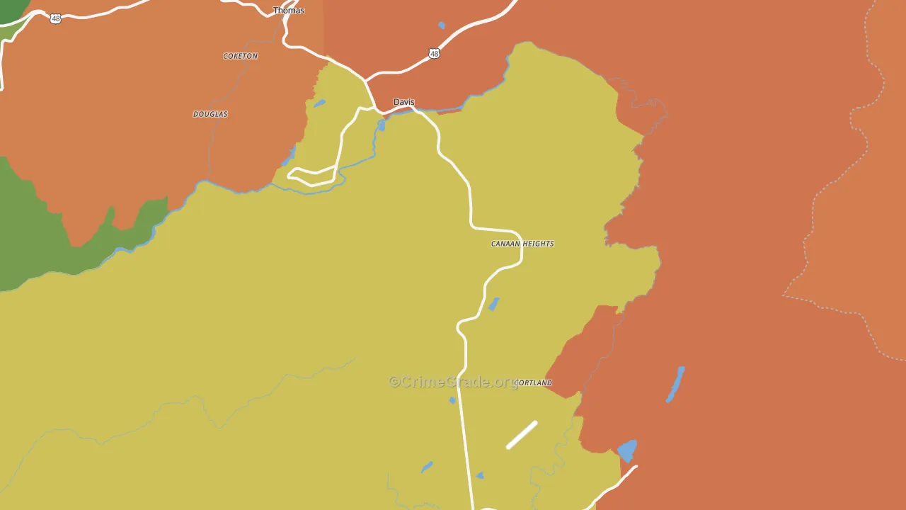 26260, WV Map of Drug-Related Crime Rates