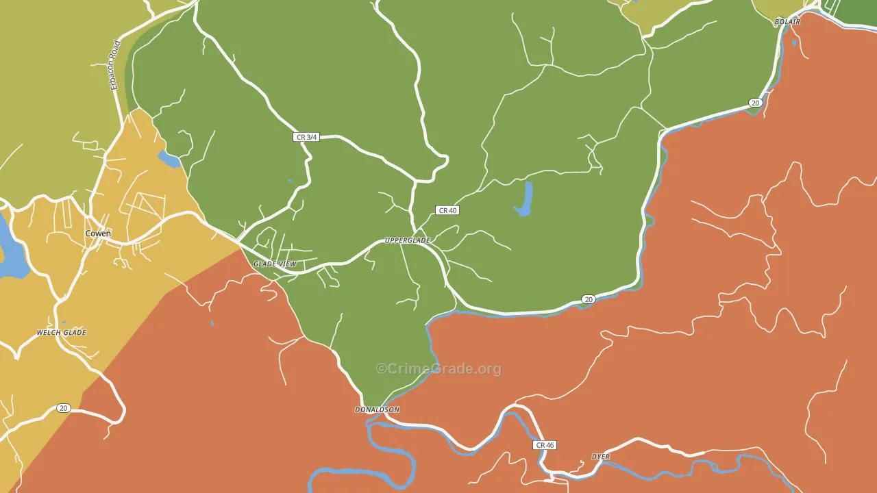 26266, WV Map of Drug-Related Crime Rates