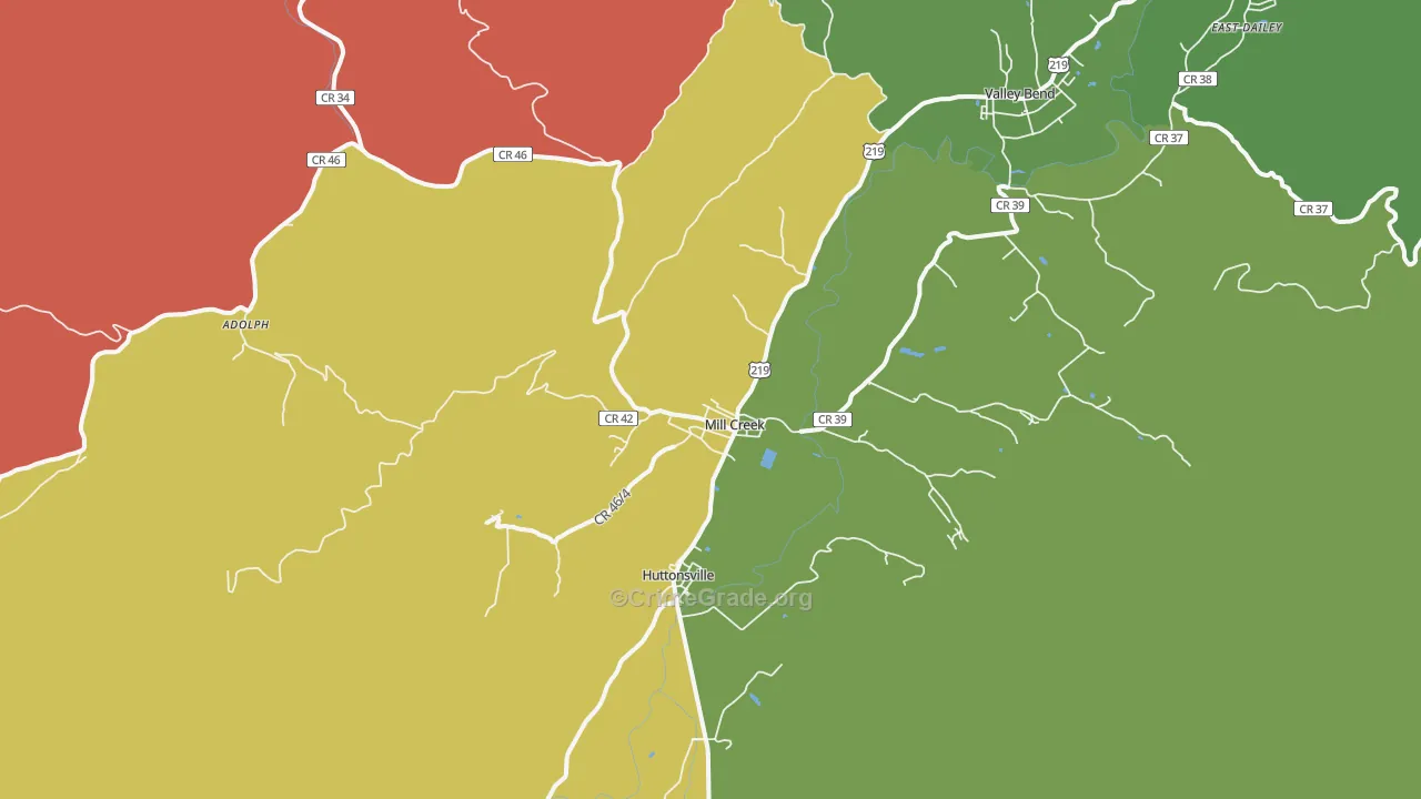 26280, WV Map of Drug-Related Crime Rates