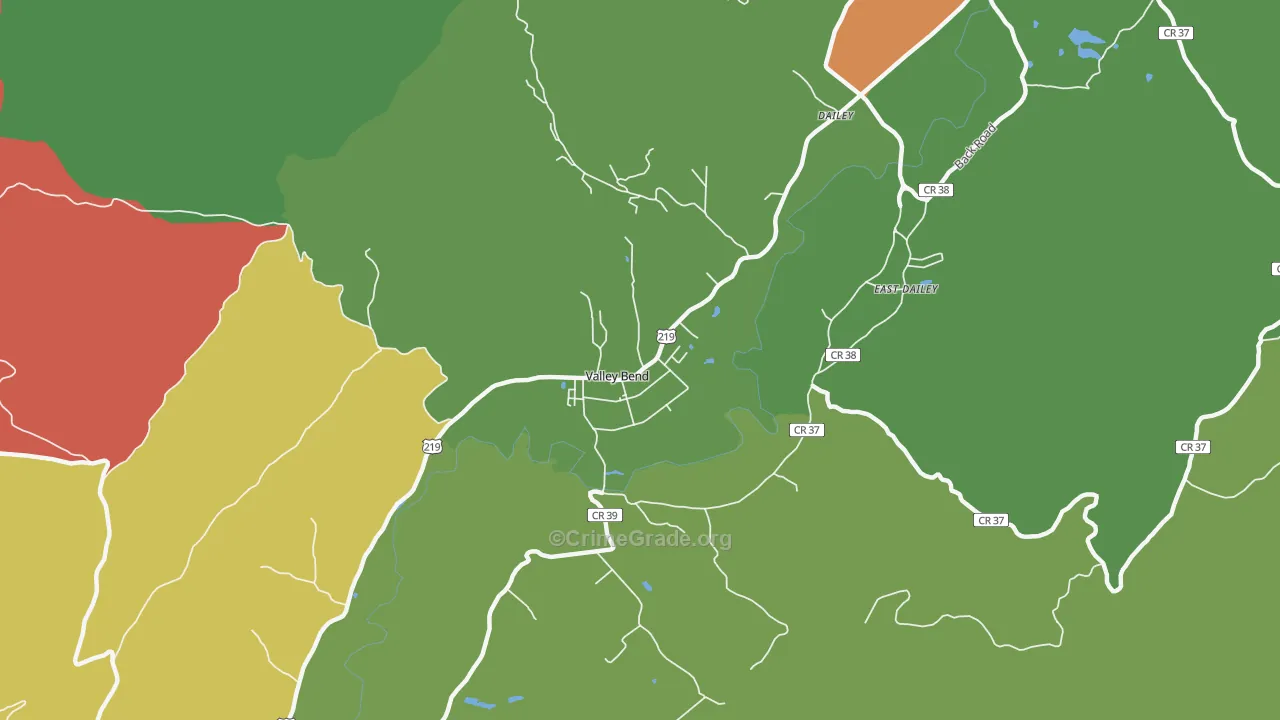 26293, WV Map of Drug-Related Crime Rates