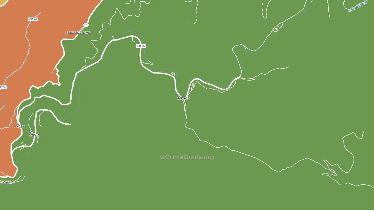 26298, WV Map of Drug-Related Crime Rates