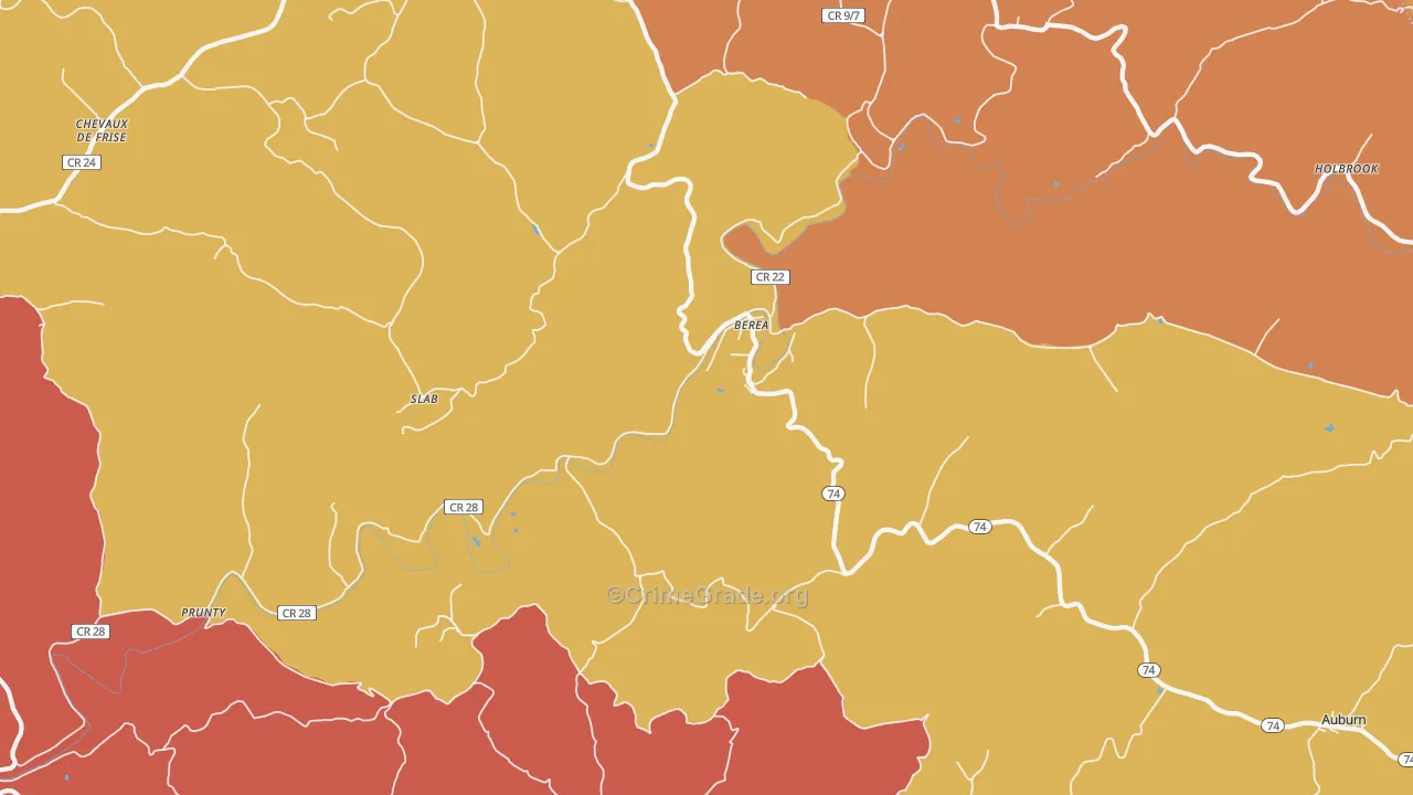 26327, WV Map of Drug-Related Crime Rates