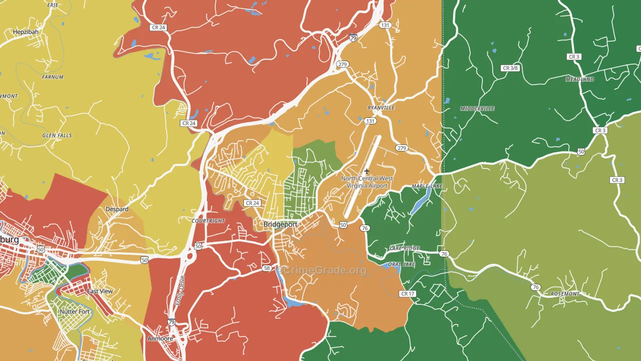 26330, WV Map of Drug-Related Crime Rates