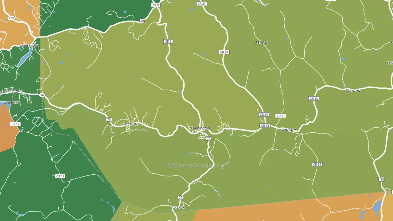 26347, WV Map of Drug-Related Crime Rates