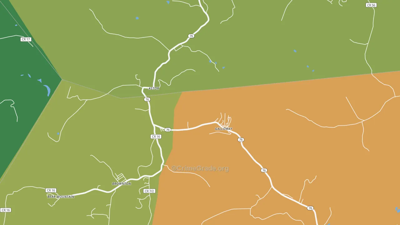 26349, WV Map of Drug-Related Crime Rates