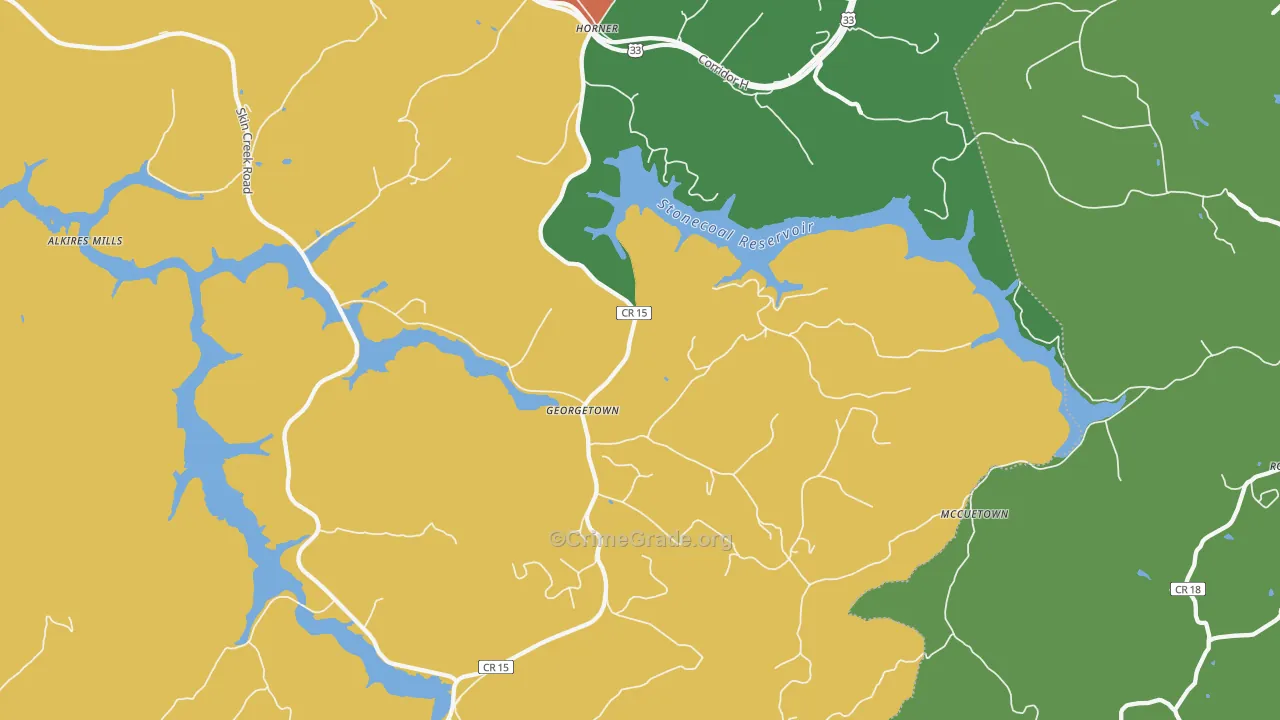 26372, WV Map of Drug-Related Crime Rates