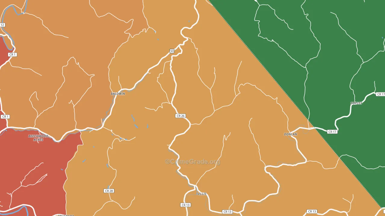 26384, WV Map of Drug-Related Crime Rates