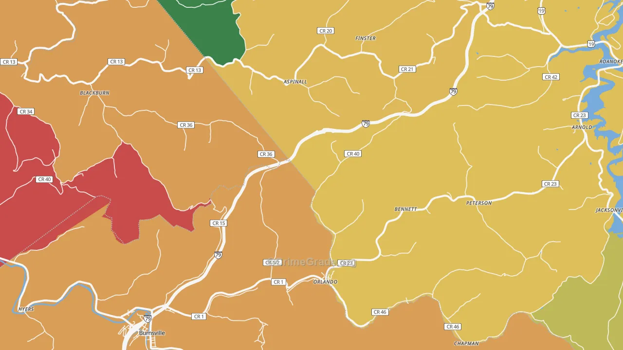 26412, WV Map of Drug-Related Crime Rates