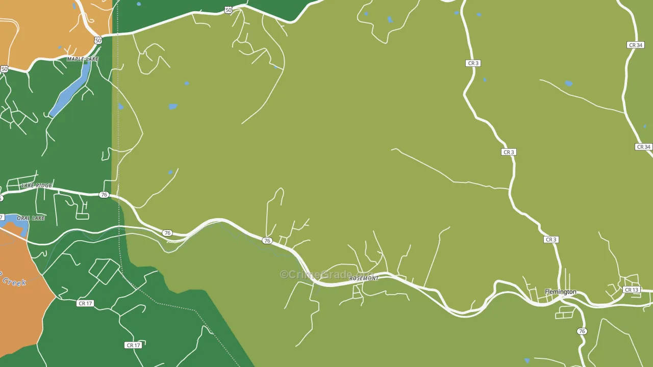 26424, WV Map of Drug-Related Crime Rates