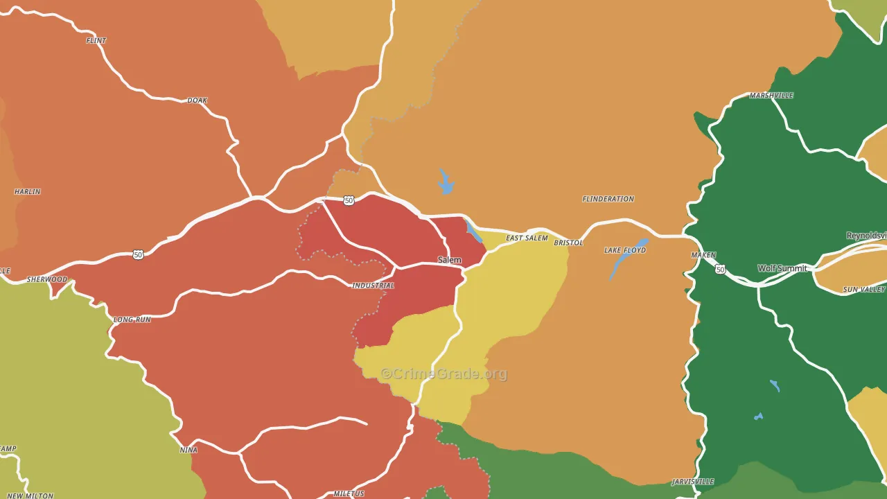 26426, WV Map of Drug-Related Crime Rates