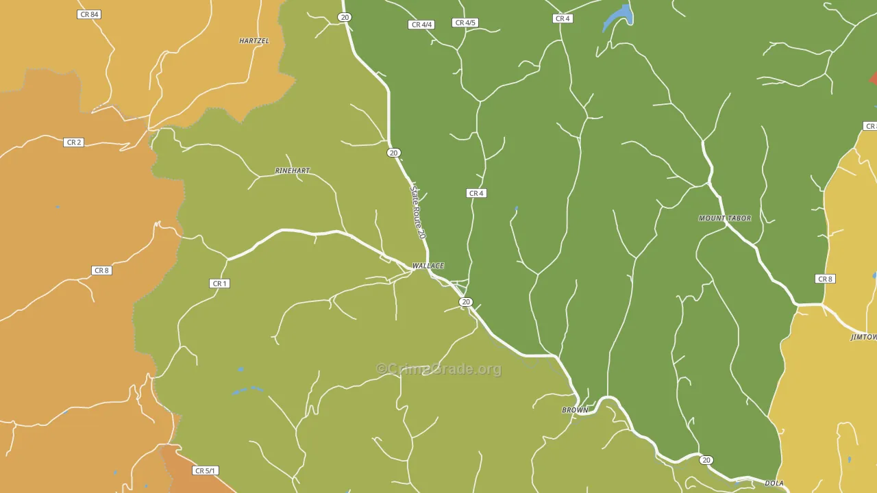 26448, WV Map of Drug-Related Crime Rates