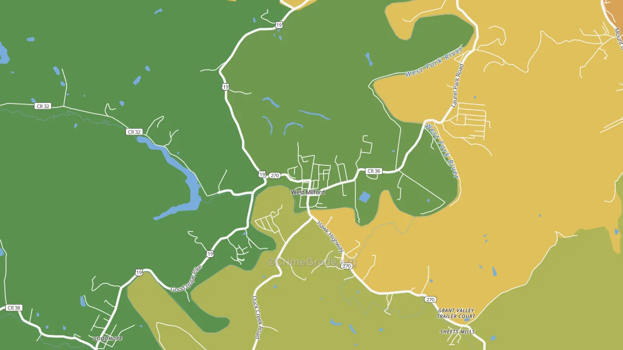 26451, WV Map of Drug-Related Crime Rates