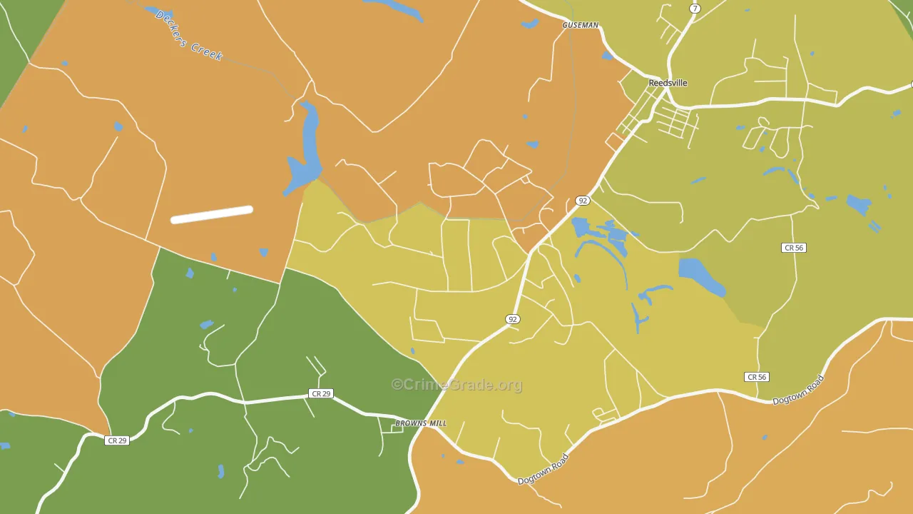 26520, WV Map of Drug-Related Crime Rates