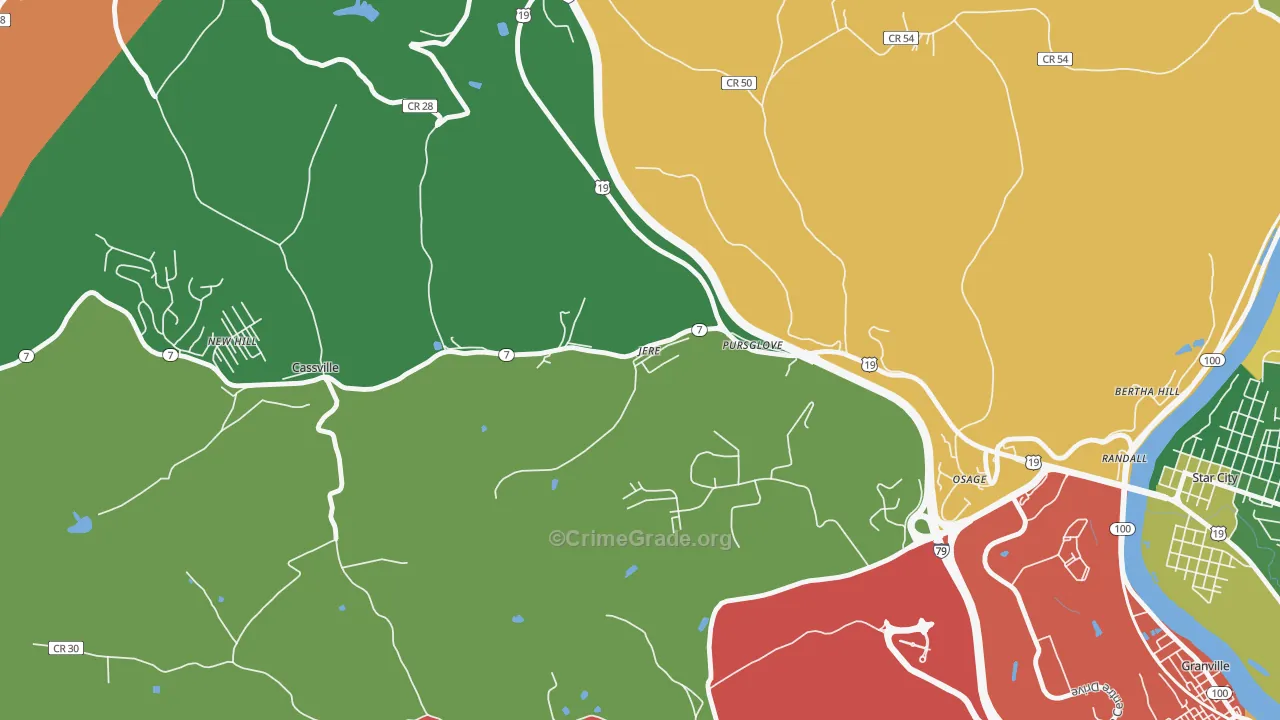 26546, WV Map of Drug-Related Crime Rates