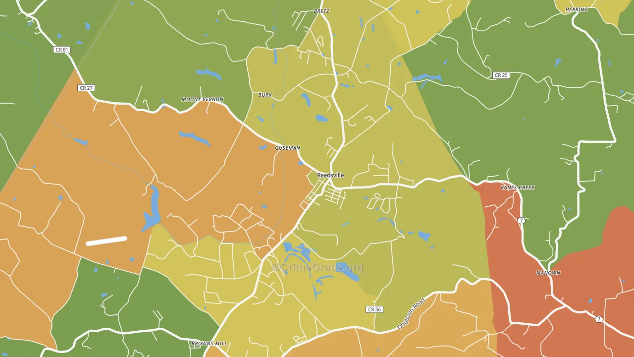 26547, WV Map of Drug-Related Crime Rates
