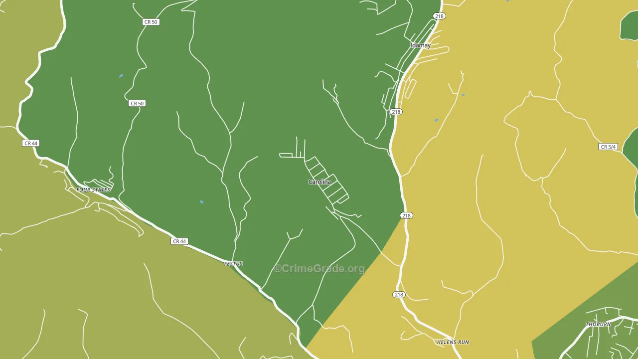 26563, WV Map of Drug-Related Crime Rates