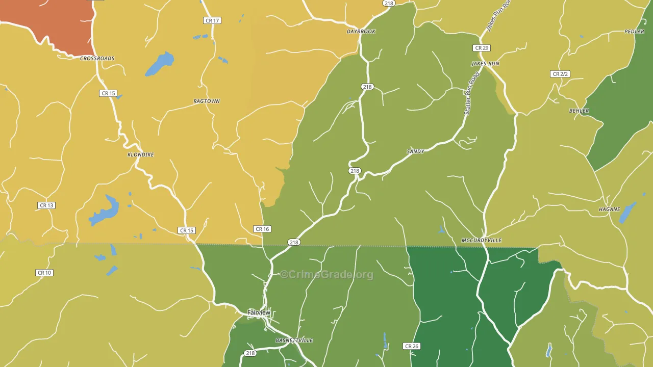 26570, WV Map of Drug-Related Crime Rates