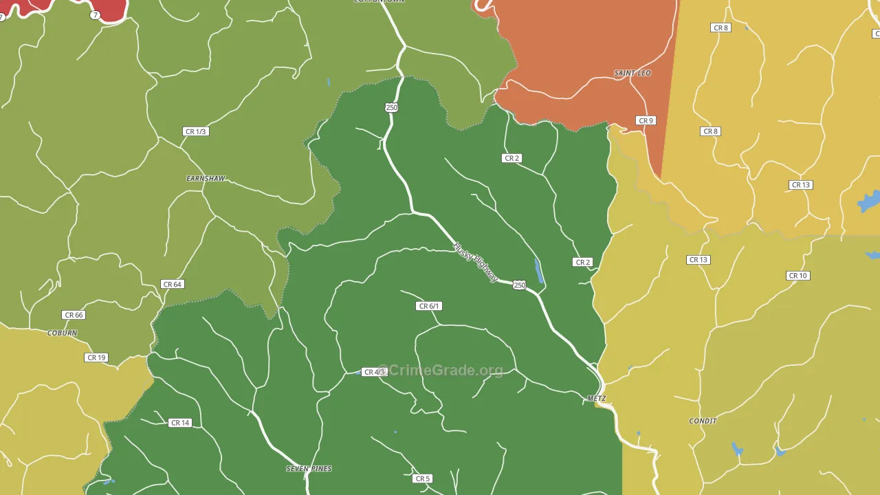 26585, WV Map of Drug-Related Crime Rates