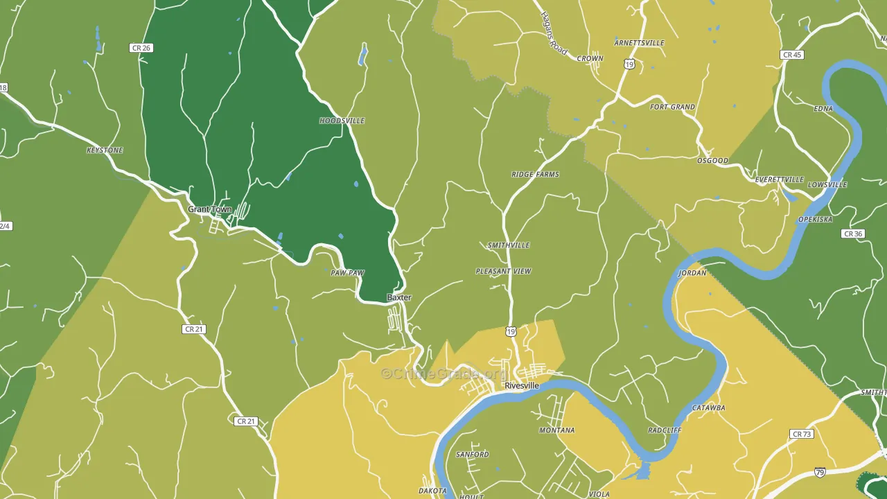 26588, WV Map of Drug-Related Crime Rates