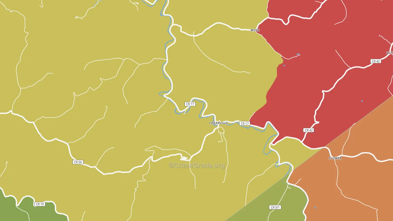 26611, WV Map of Drug-Related Crime Rates