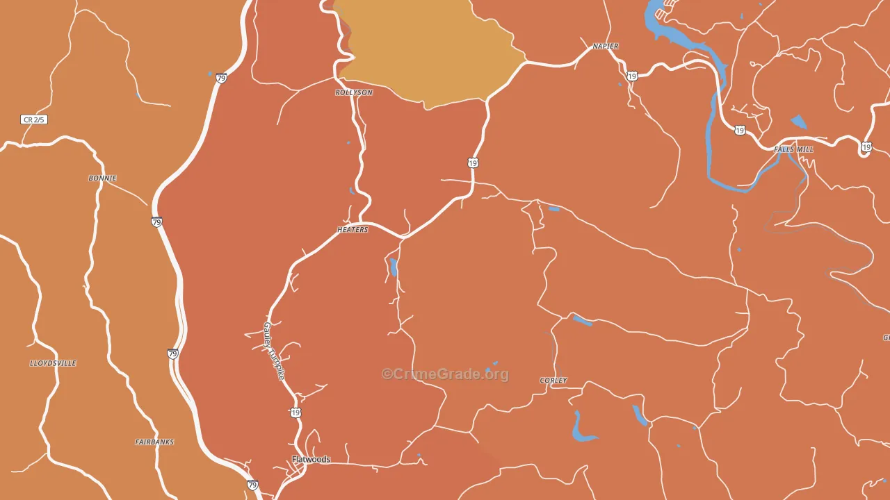 26627, WV Map of Drug-Related Crime Rates