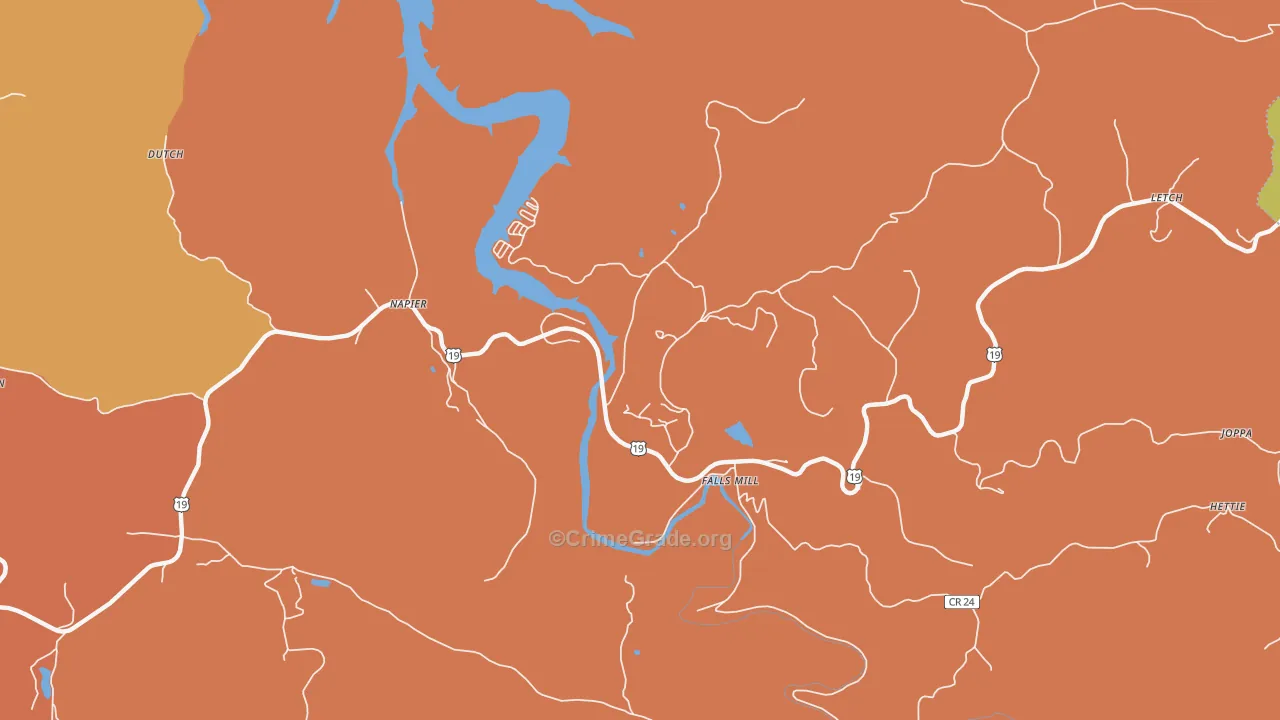 26631, WV Map of Drug-Related Crime Rates