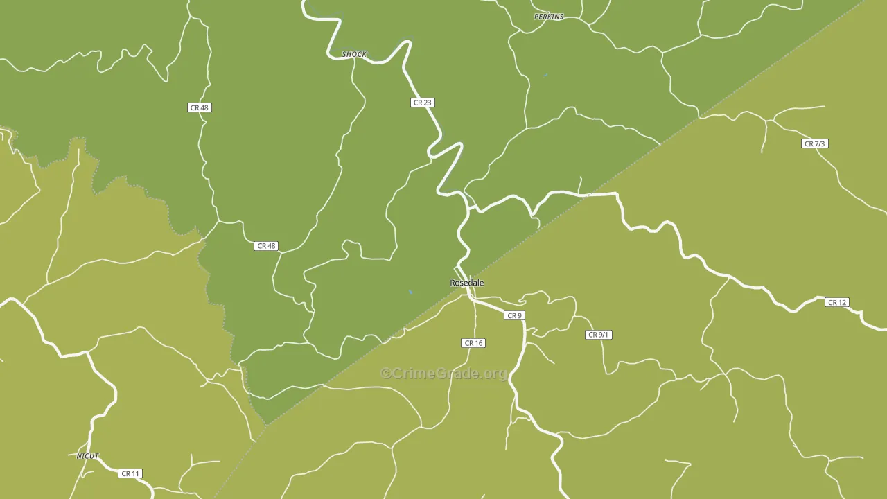 26636, WV Map of Drug-Related Crime Rates
