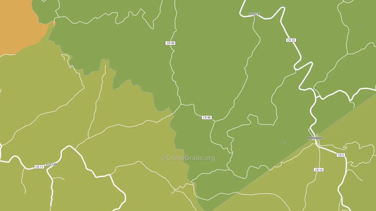 26638, WV Map of Drug-Related Crime Rates