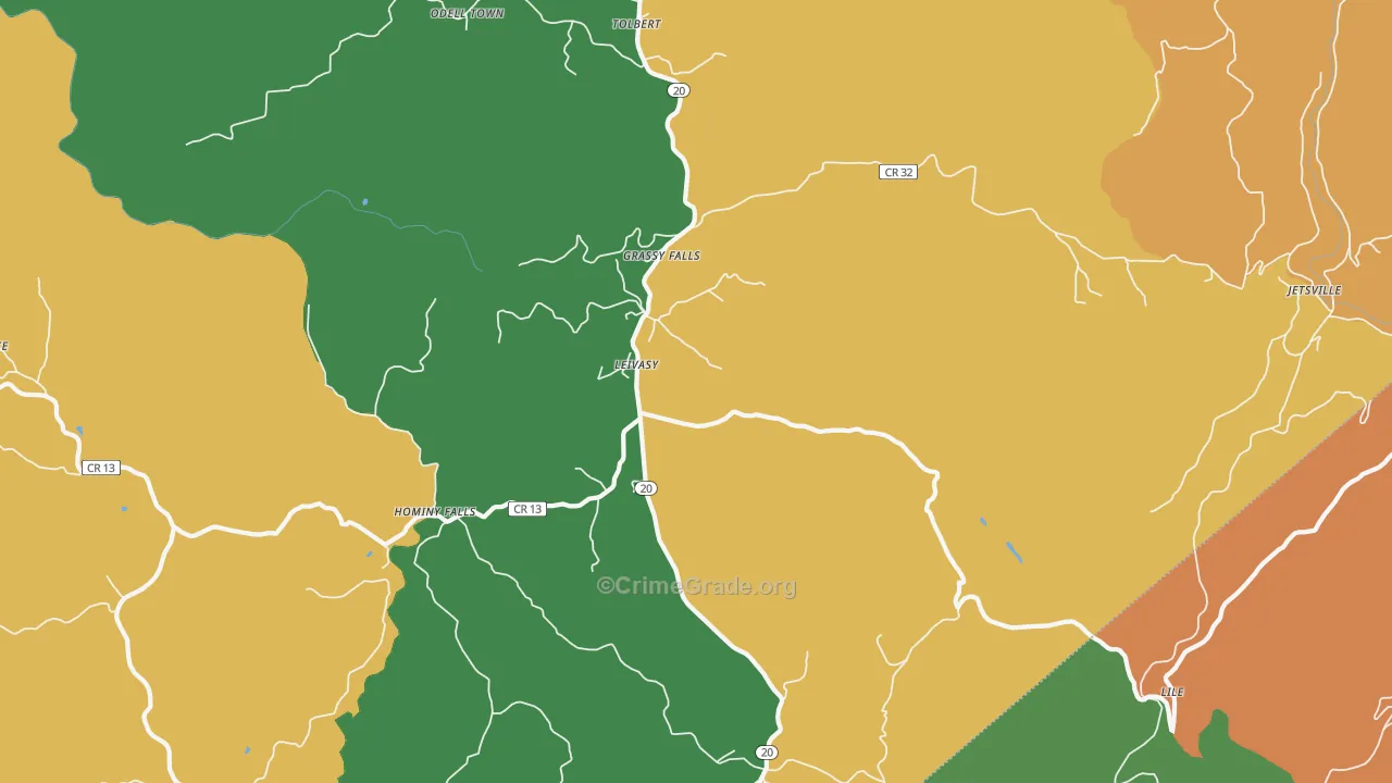 26676, WV Map of Drug-Related Crime Rates