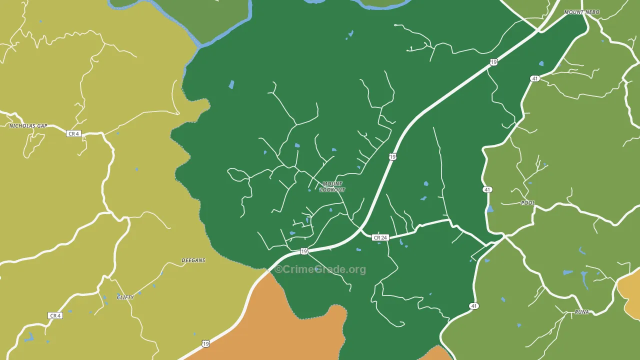 26678, WV Map of Drug-Related Crime Rates