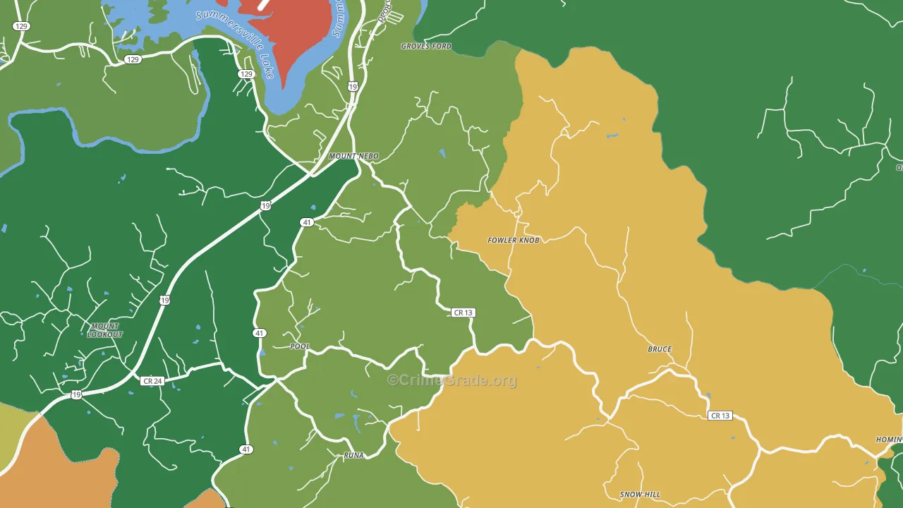 26679, WV Map of Drug-Related Crime Rates