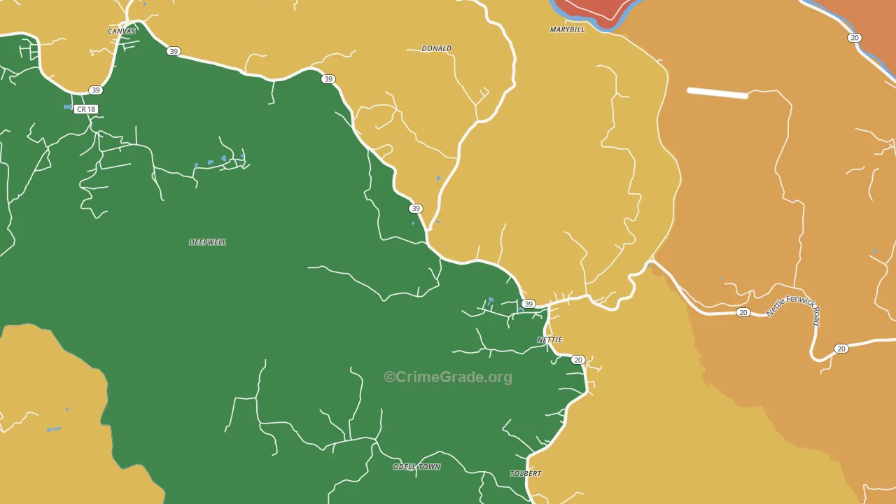 26681, WV Map of Drug-Related Crime Rates