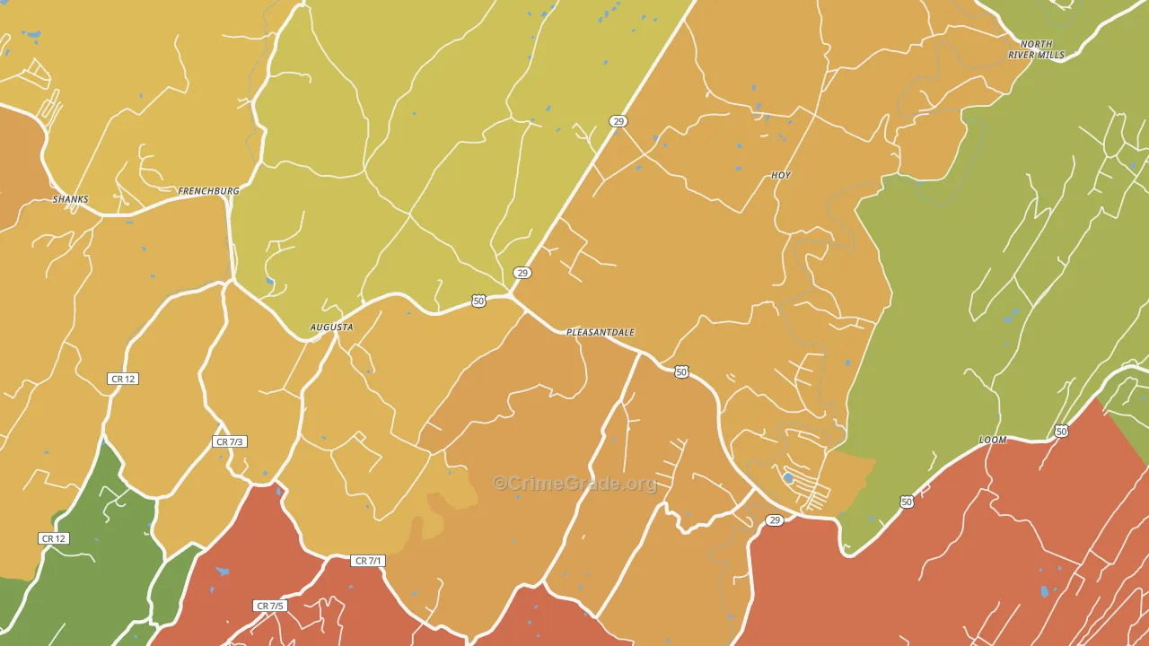 26704, WV Map of Drug-Related Crime Rates