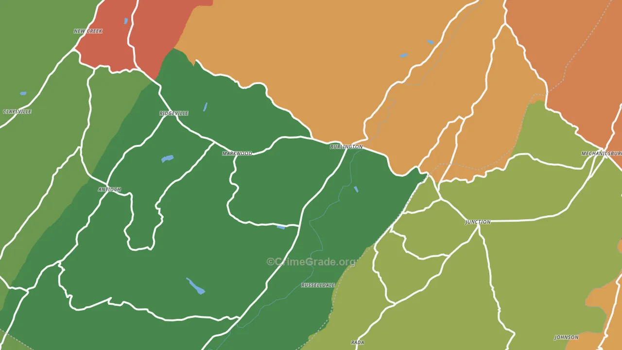 26710, WV Map of Drug-Related Crime Rates