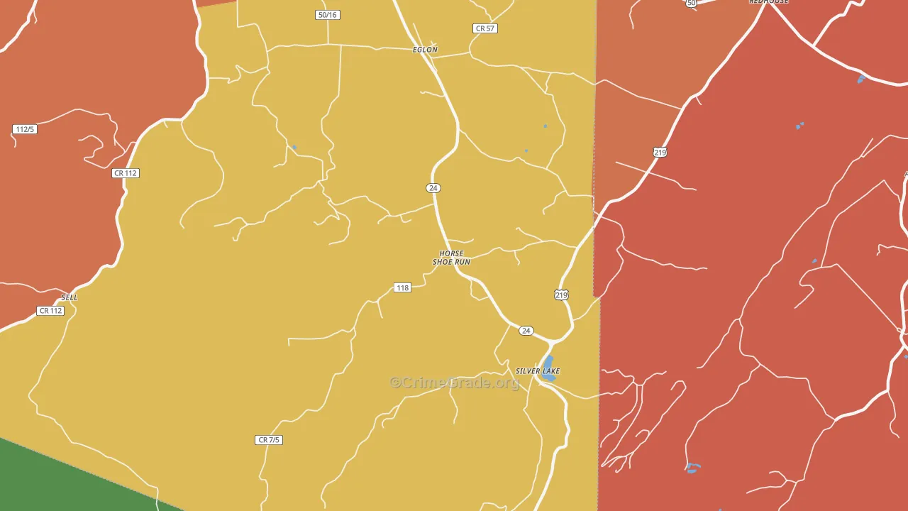 26716, WV Map of Drug-Related Crime Rates
